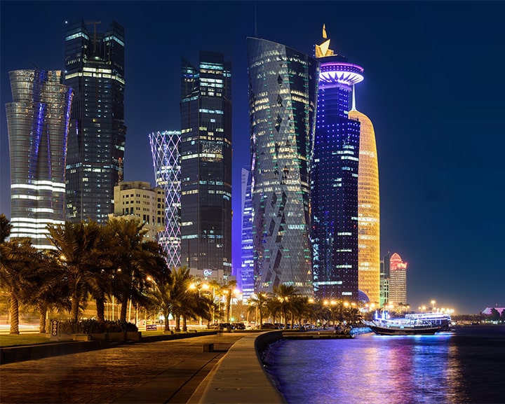 Doha city in Qatar